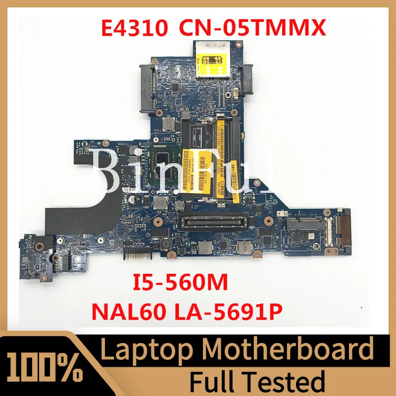 

CN-05TMMX 05TMMX 5TMMX Mainboard For Dell E4310 Laptop Motherboard NAL60 LA-5691P With SLBTT I5-560M CPU DDR3 100%Full Tested OK