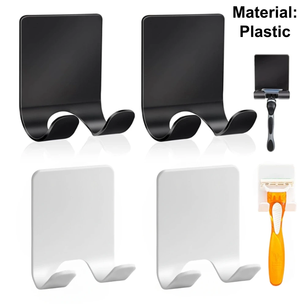 Punch-free Adhesive Razor Holder Wall Mounted Bathroom For Shower Hook Rack Gillette Shaver Shaving Holder