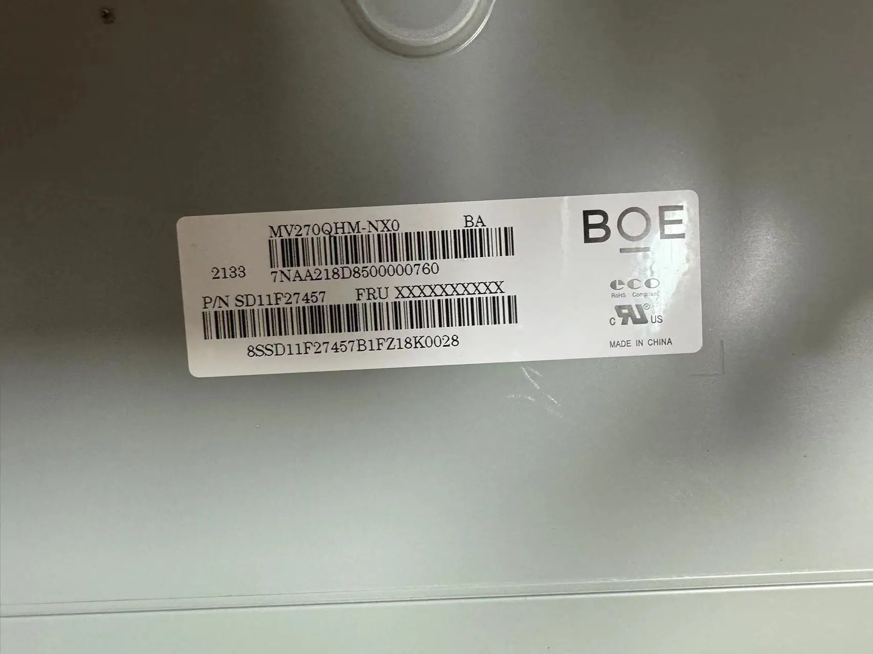 ũž LCD ũ MV270QHM-NXO, PC Ϳ  ǥõǴ 27 ġ LED ũ