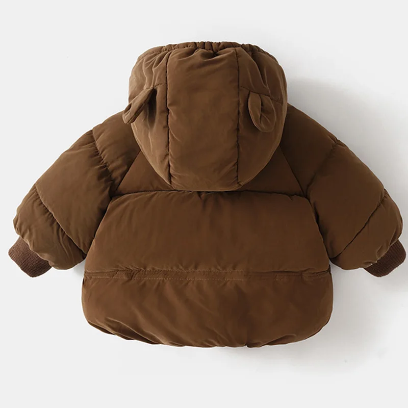 Cute Bear Winter Baby Coat Thicken Cotton Jacket for Boys Girls Clothes Kids Hooded Top Snow Outerwear Korean Costume 1-6Y kids jackets,winter cotton coat