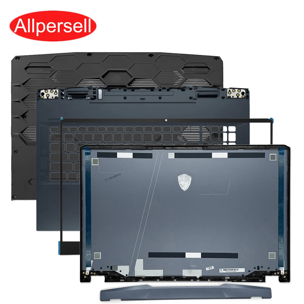 Laptop Tampa Superior para Msi Ge76 Ms17k2 17k3 17k4 Tela Quadro de Volta Moldura Superior Inferior Palma Resto Inferior Case Dobradiça Shell