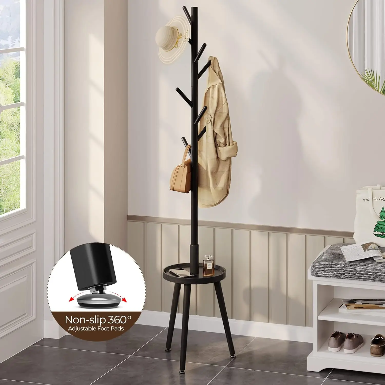 4 foot on sale coat rack
