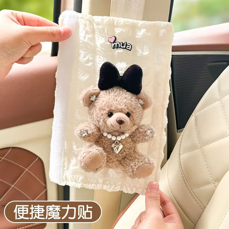 귀여운 빨간 팬더 곰 자동차 시트 벨트 어깨 커버, 어린이 목 자동차 장식 용품, 자동차 액세서리, 인테리어 여성, 신제품