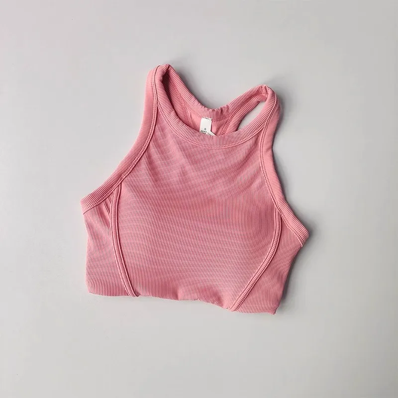 Fixed integrated sports yoga vest, women's quick drying fitness bra, running shock-absorbing yoga suit, worn externally