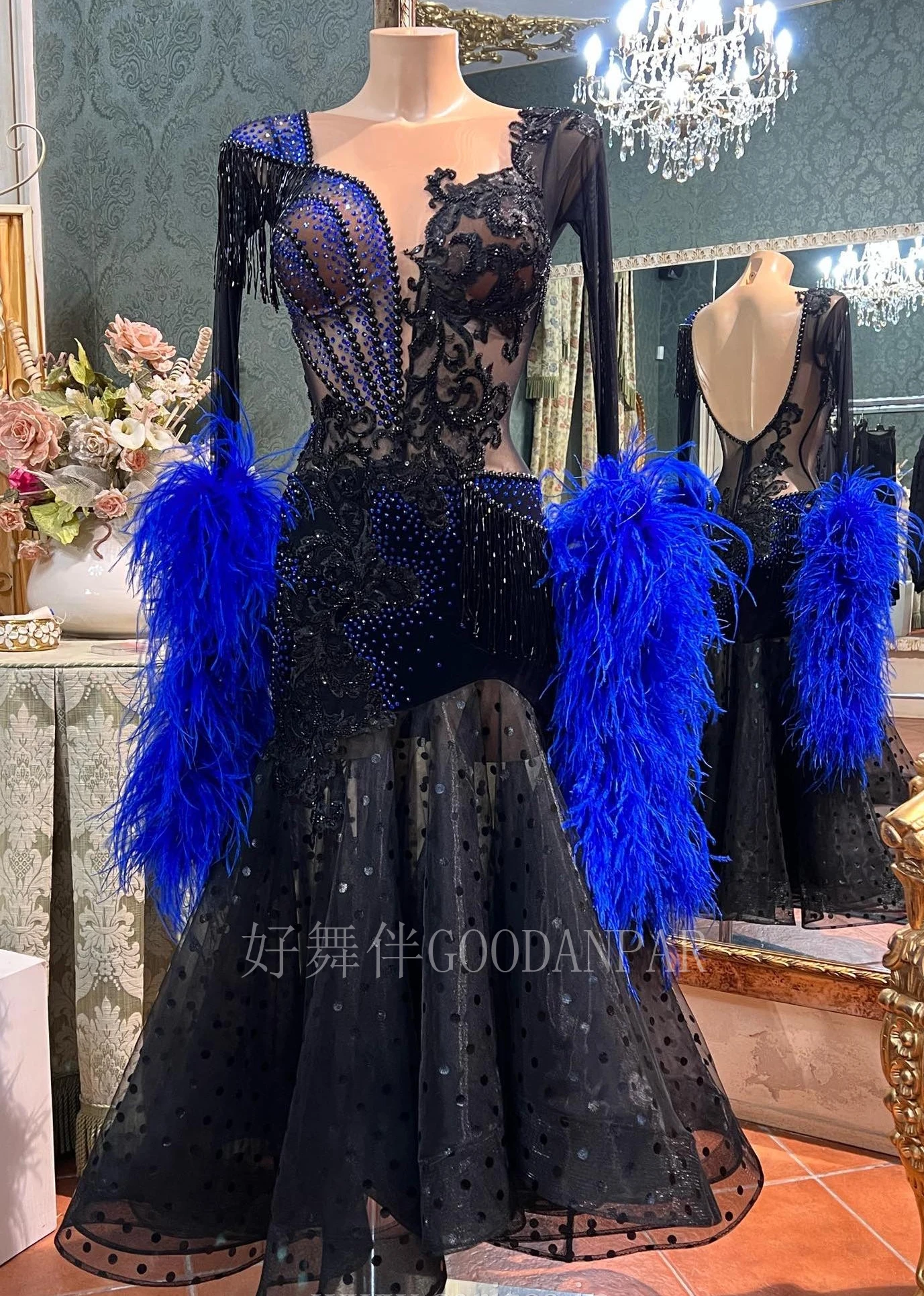 

GOODANPARWomen swing tango waltz Smooth us 8 танцевальное платье современная танцевальная одежда из японской ткани