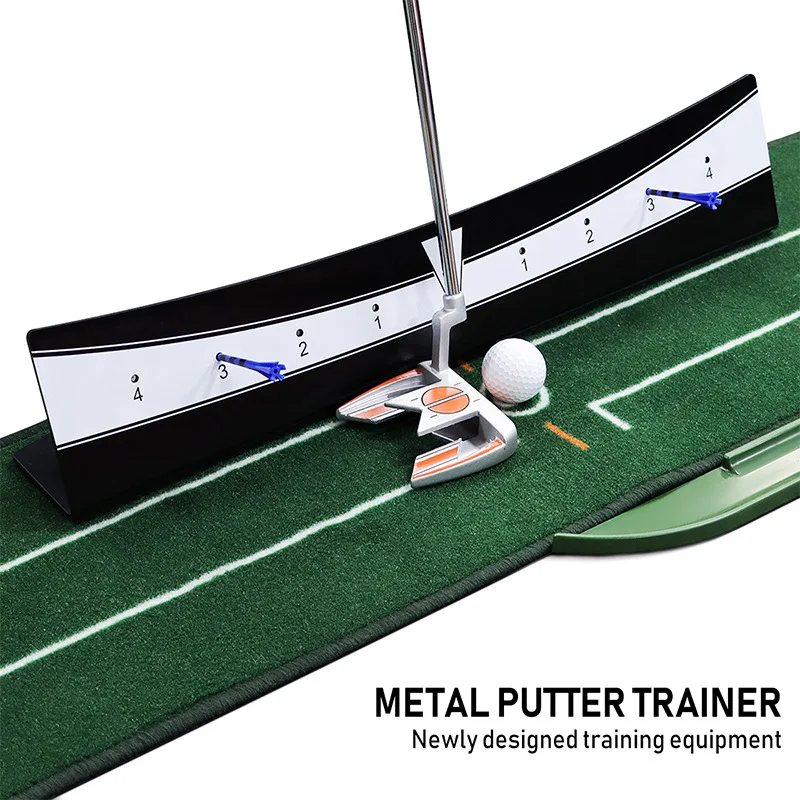 Attrezzo per Allenamento Golf Indoor e Outdoor: Tappeto da Putting con Barra di Bilanciamento per Migliorare l'Arco del Golfer
