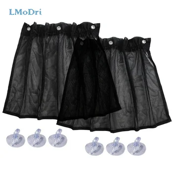 LMoDri 2Pc/Set Interior Car Side Windows Sunshade Mesh Gauze Auto Curtain UV Protection Window Foils With Sucker Breathable 1