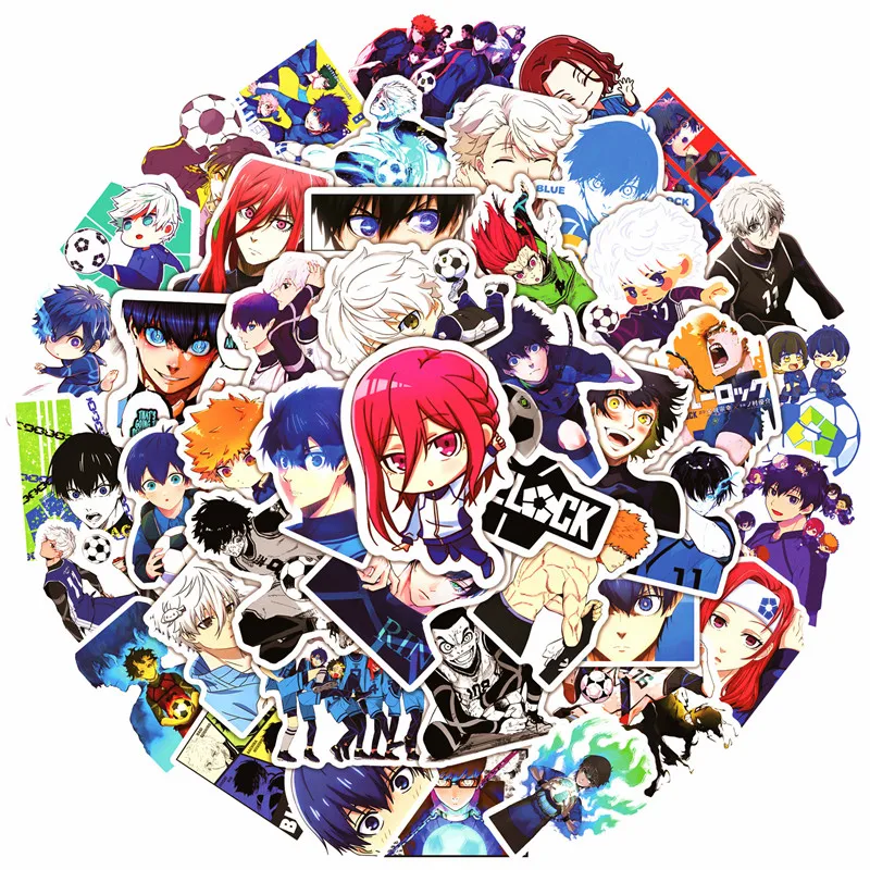 

10/50Pcs Anime BLUE LOCK Stickers Suitcase Isagi Yoichi Chigiri Hyoma Luggage Phone Cartoon Cute Stickers Decal Kids Gift Toy