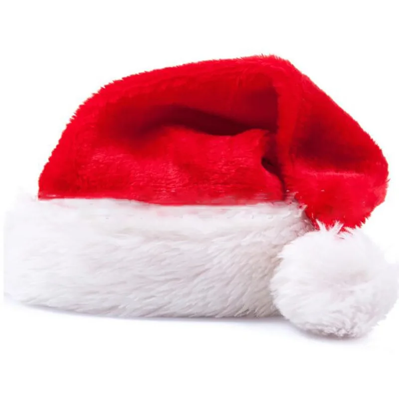 Description Picture 5 of itemChristmas Santa Hat Xmas Long Plush Holiday Red Hat For Adults And Kids Unisex 2023 New Year Festive Party Supplies
