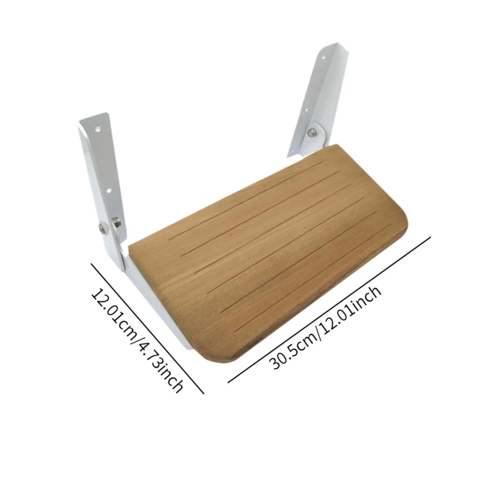 Folding Teak Shower Seat Bench Chair Shower Stool Folding Footrest Pedal