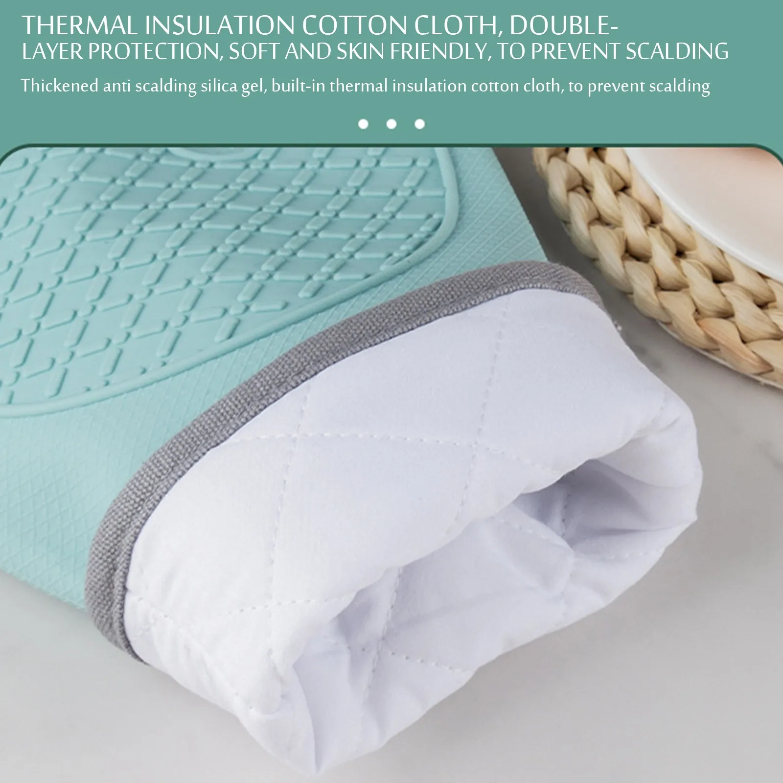 Heat Insulating Gloves Heat Gloves Silica Gel Kitchen Insulation Oven past Master Bulk