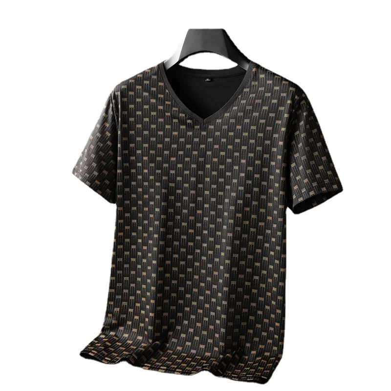 

New Arrival Summer Men's Youth Fashion Casual Round Neck Printed Short Sleeve T-shirt Plus Size XL 2XL 3XL 4XL 5XL 6XL 7XL 8XL
