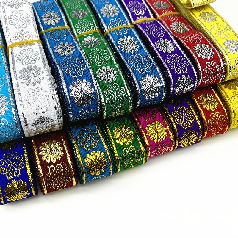 7 yards 20mm 25mm Gold Color Silver Vintage Ethnic