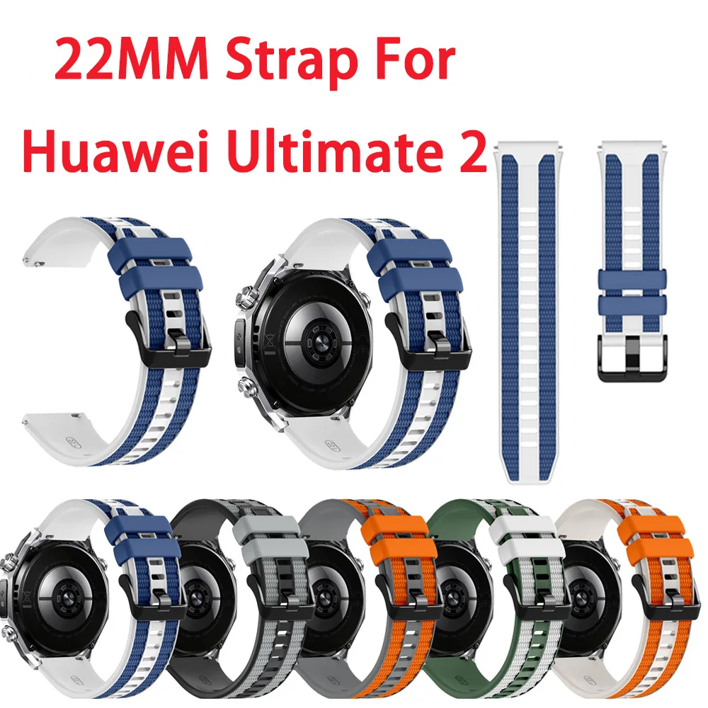 Premium Soft Silicone Breathable Watch Band - 22mm Strap for Ultimate Comfort