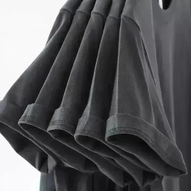 여름 남성 캐주얼 패션 루즈핏 통기성 순면 레트로 페이스 노 모어 티셔츠, 데일리 착용에 적합