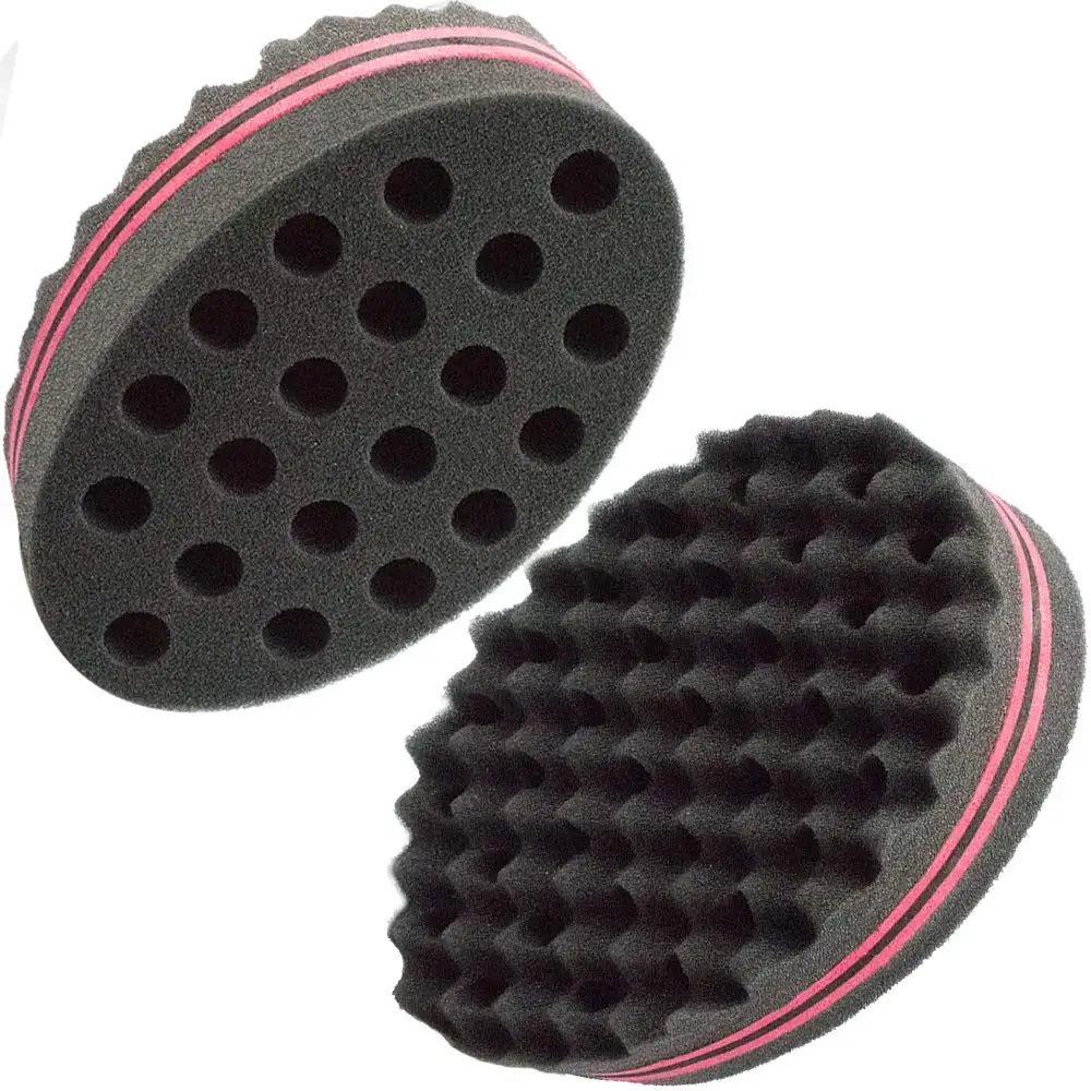 Hair Twist Sponge Two Sides Dread Afro Coil Barber Sponge for Curl Curling Brush Men and Women Foam Wave Big and
