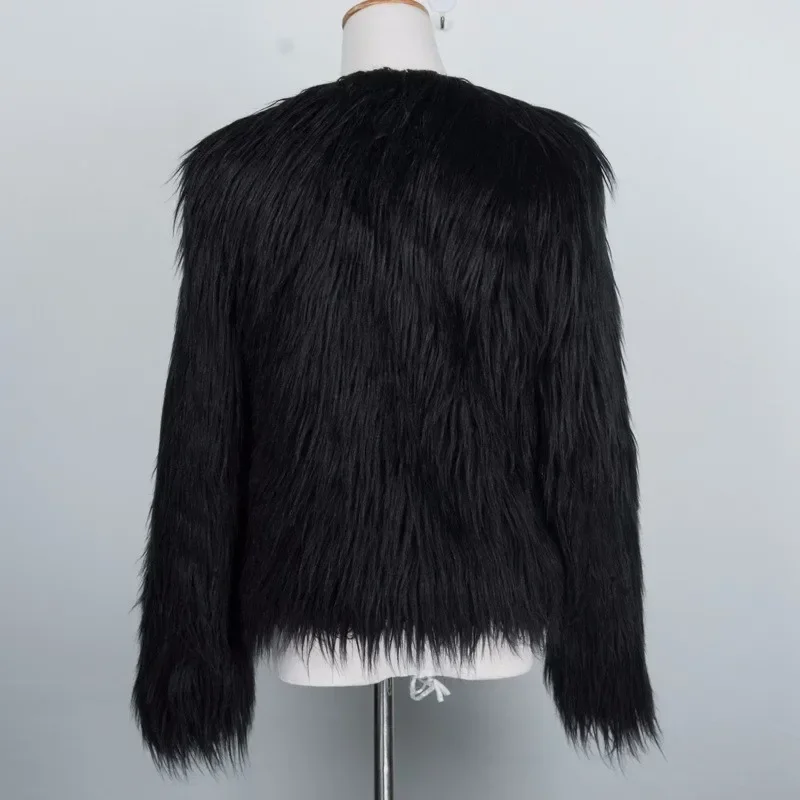 Artificial Fur Coat Fur Drop Winter Coat Thickened and Warm Women Jacket