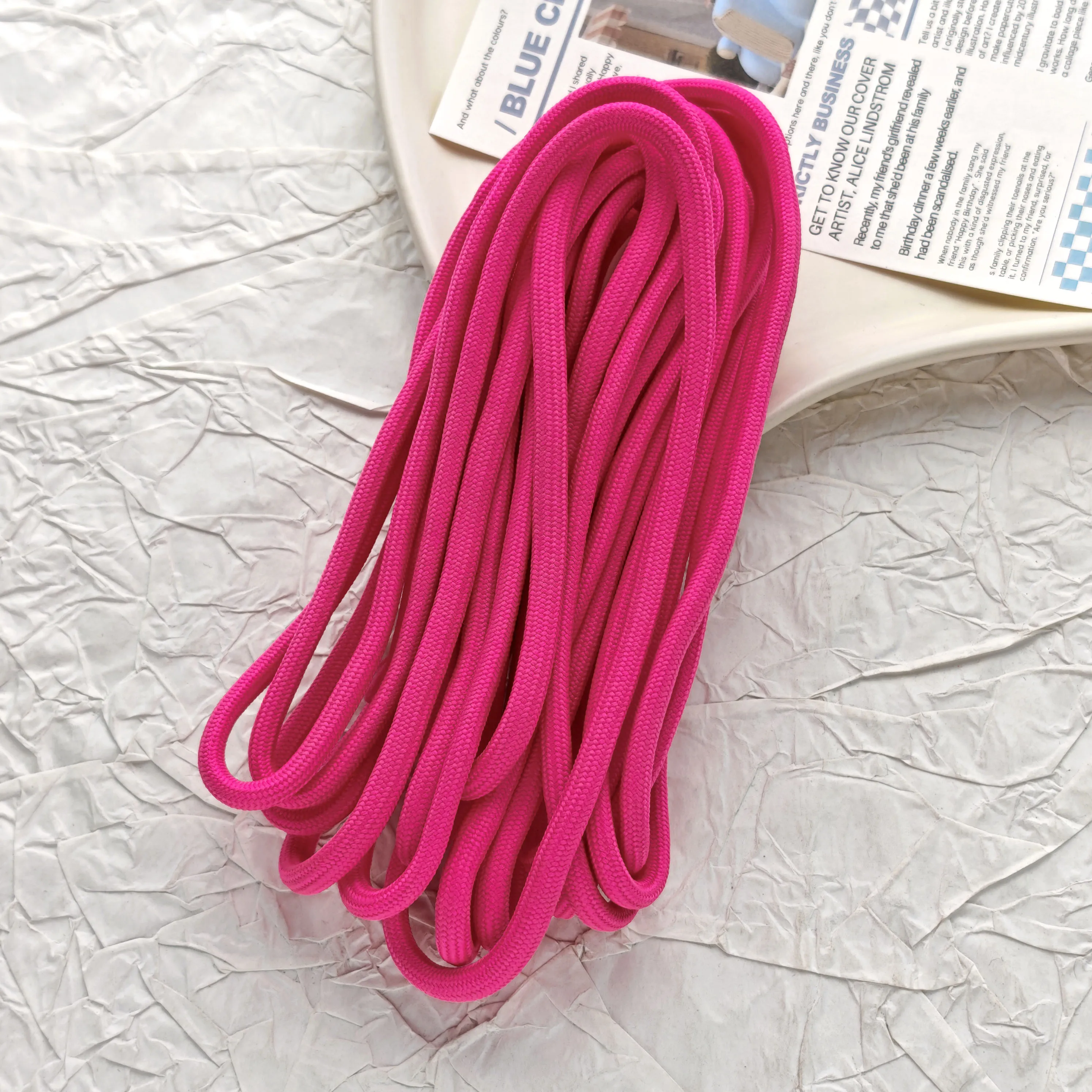 Vibrant 5mm Braided Polyester Rope for DIY Crafts and Home Sewing