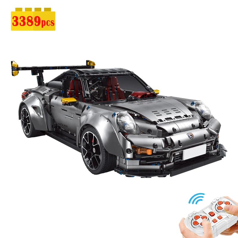 In Stock City Technical Remote Control Sports Car Building Blocks Modello Moc Vehicle Bricks Toys For Children Set Regalo Di Natale