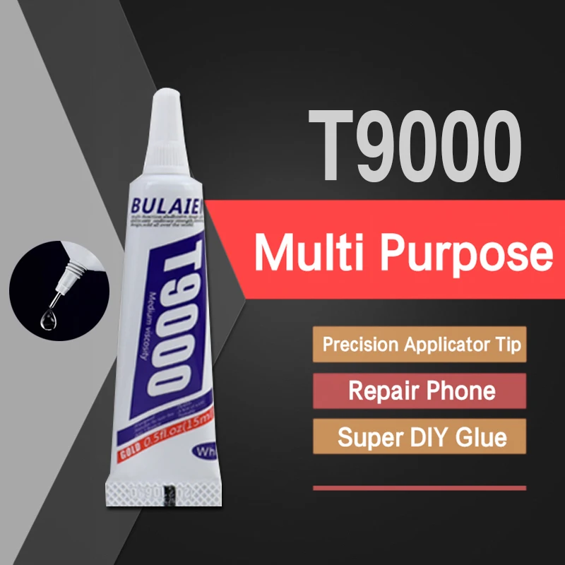 

15ML T9000 Multi Purpose Adhesive Repair Phone Back Cover Jewelry Fittings DIY Strong Glue T-9000 Precision Applicator Tip