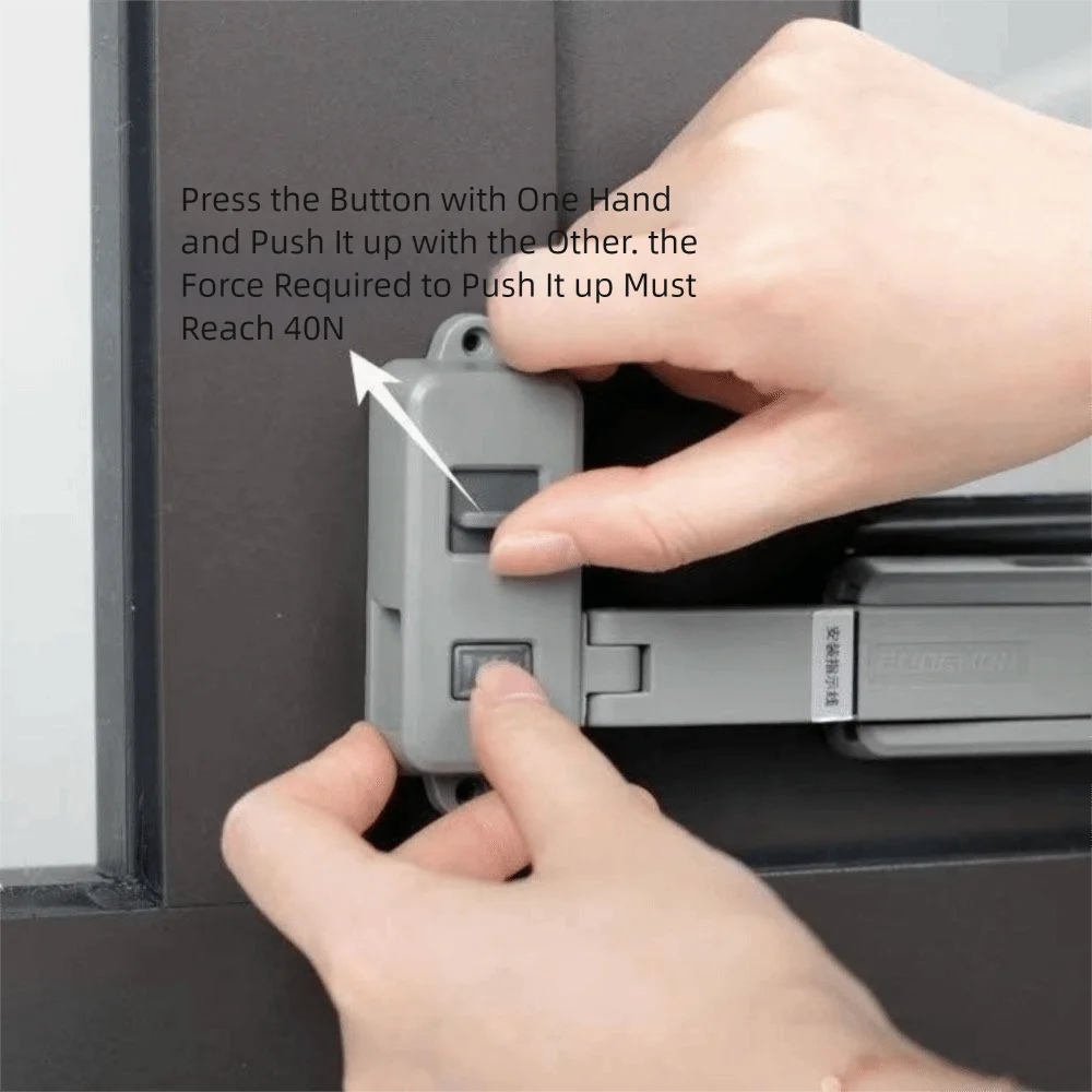 1pc Portable Plastic Window Lock No Punching Safety Buckle Child Protection Lock Strong Fixation Window Restrictor Home