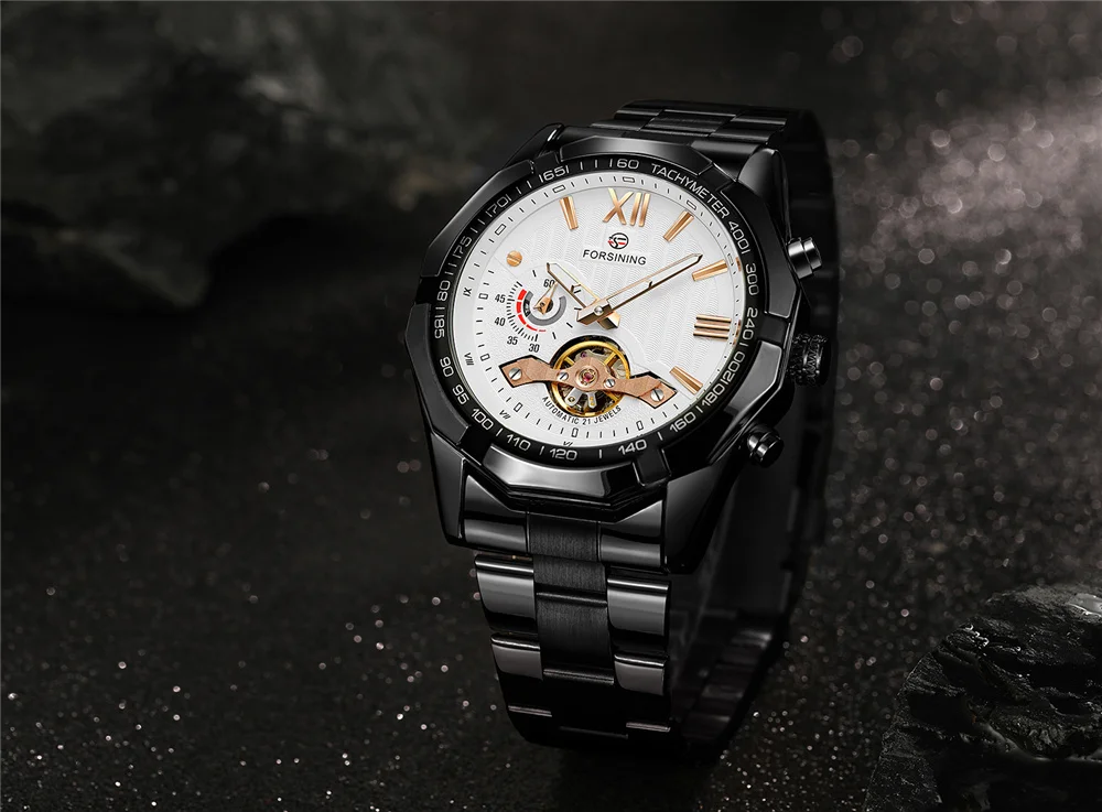 Forsining 373A Watches The New Listing Arrivial Tachymeter Tourbillion Luminous Automatic Mechanical For Men best Gift