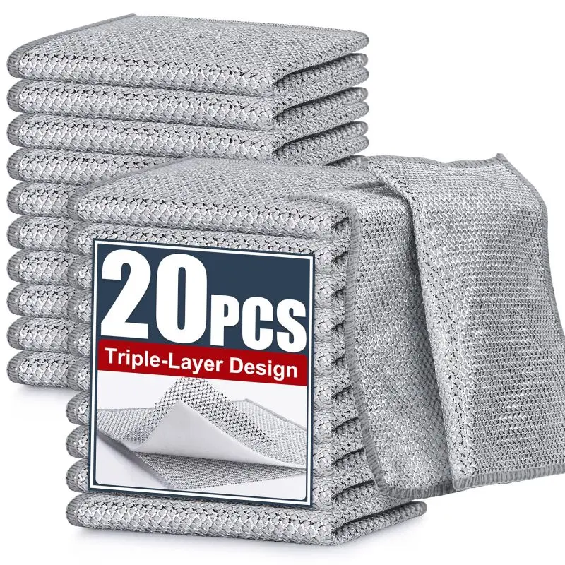 Rust-Removal-Cleaning-Cloth-Kitchen-Magic-Dishwashing-Towel-Metal-Steel ...