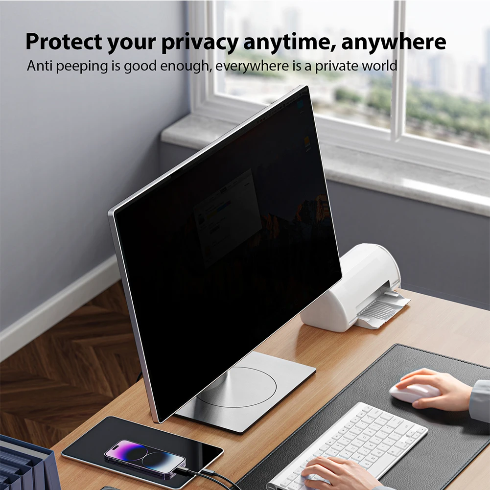 16:9 Privacy Screen Protector Anti-peep Anti-spy Filter Anti-Glare Protective Film for 24/27inch Desktop Computer Privacy Filter