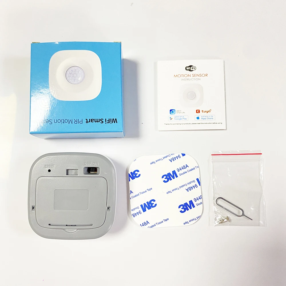 Alarma inalámbrica con sensor de movimiento WiFi: detector de movimiento  Tuya PIR, sensor de alarma infrarroja, alarma de sonido y luz alimentada  por