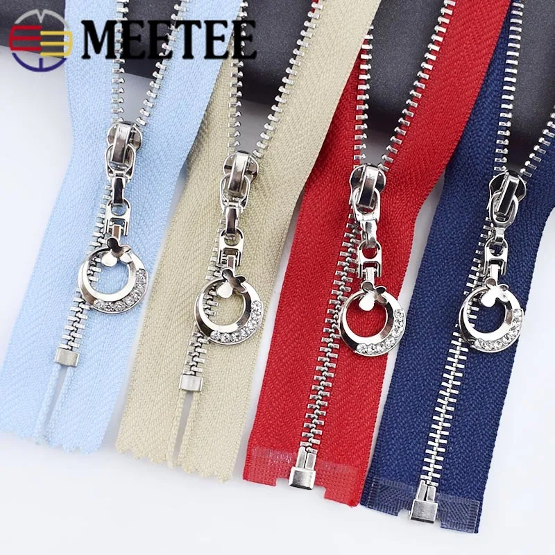 

2/5Pcs 3# Metal Zippers Silver Tooth 15-30cm Close-End 40-70cm Open-End Zips For Sewing Repair Kit DIY Bag Clothing Accessories