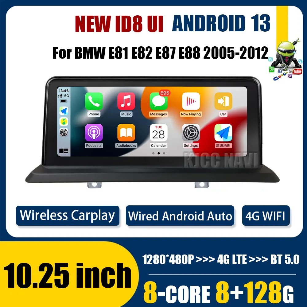 

Android 13 ID8 For BMW E81 E82 E87 E88 CIC System Car Multimedia Player WIFI SIM Carplay BT IPS Touch Screen GPS Navi Stereo
