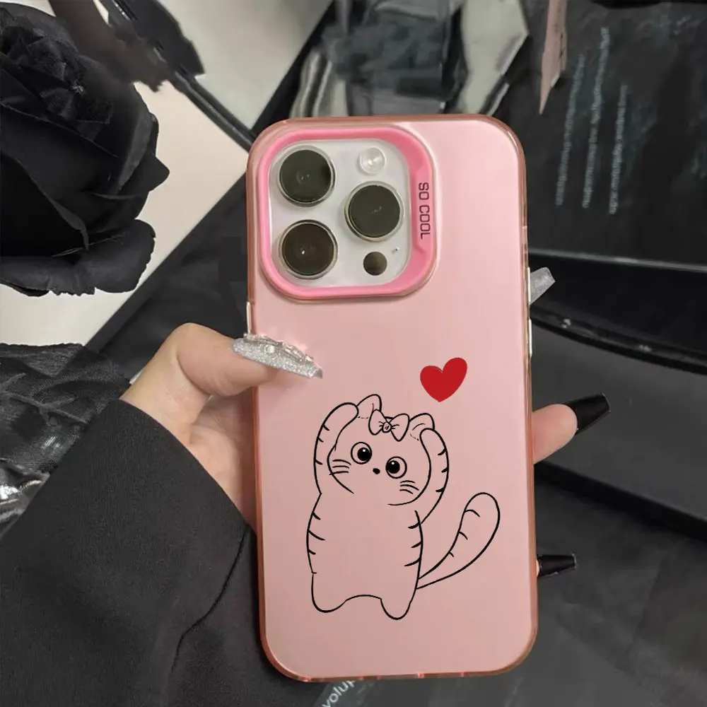 Silvery IMD Fashion Cute Couple Protective Case Cover