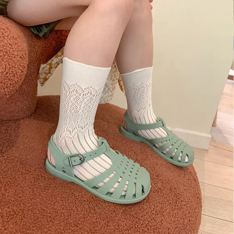 Child Beach Shoes for Sea Summer Girls Gladiator Sandals Baby Soft Non-slip Princess Jelly Shoes Boy Roman Flip-flops baby shoes kids shoes children sandals kids sandals beach shoes