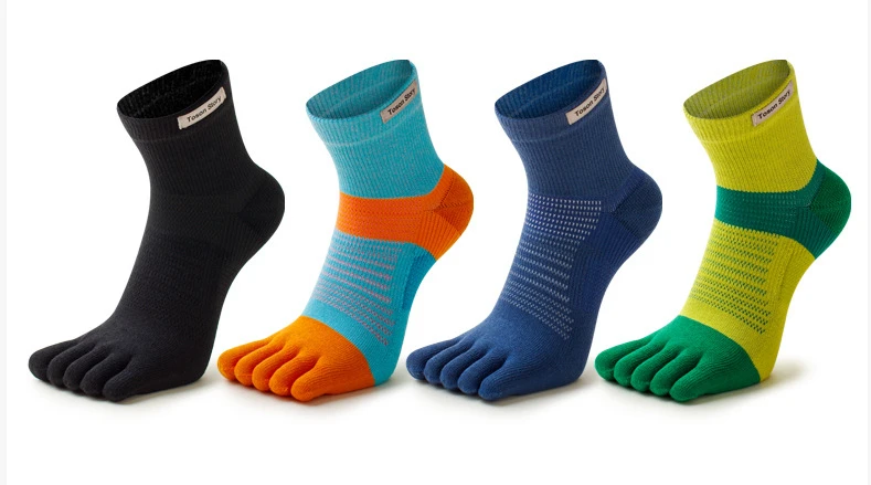 1 Paar Herren-Sportsocken mit geteilter Zehenpartie, Frühling, schweißabsorbierend, atmungsaktiv, Outdoor, Marathon, Laufsocken, Wandersocken – Detail 5