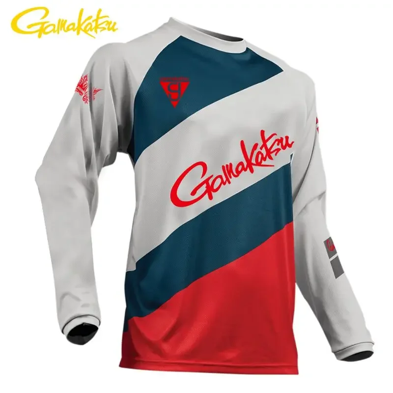 통기성 땀 방지 낚시 티셔츠 야외 자외선 차단 사이클링 스포츠웨어 편안한 낚시 티셔츠