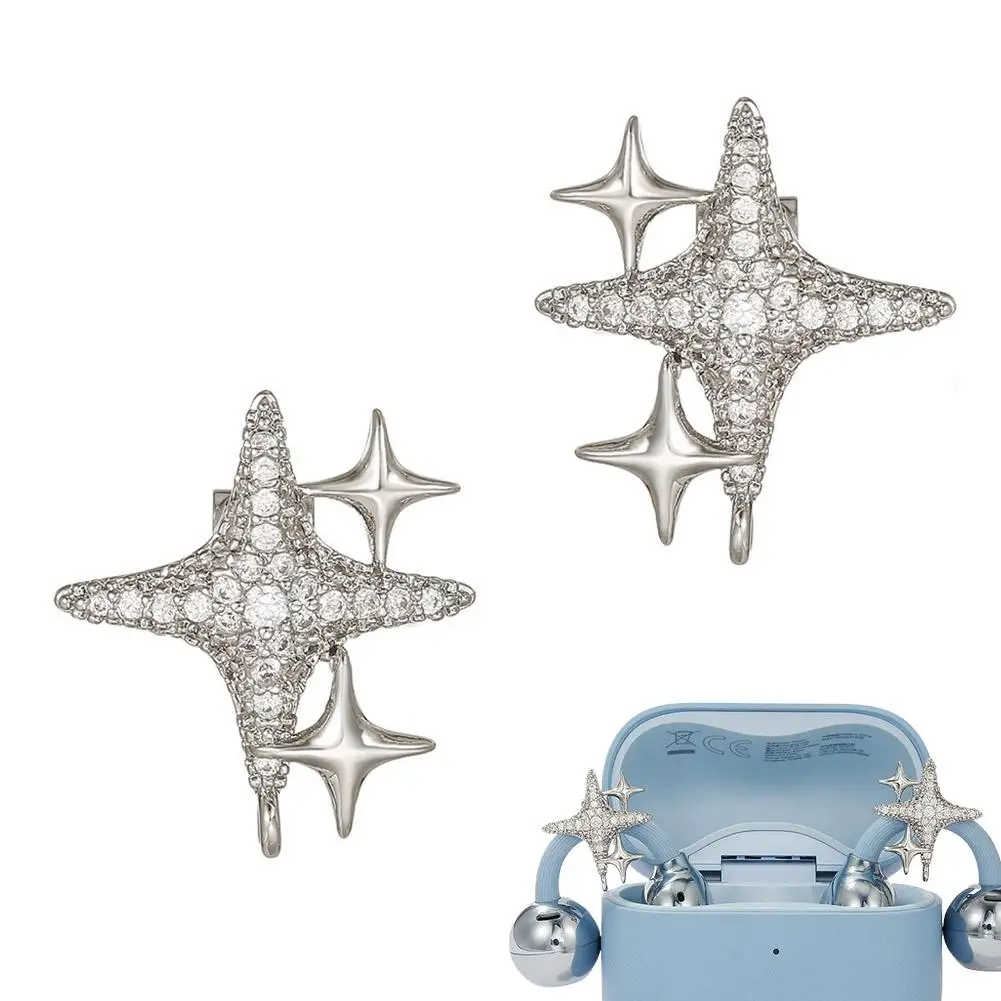 ตัวเลือกสินค้า คลิปหนีบหูฟังบลูทูธแบบเพชร รุ่น Full Zirconia Star Flash เหมาะสำหรับหูฟัง Freeclip1/2 อุปกรณ์เสริมแฟชั่น
