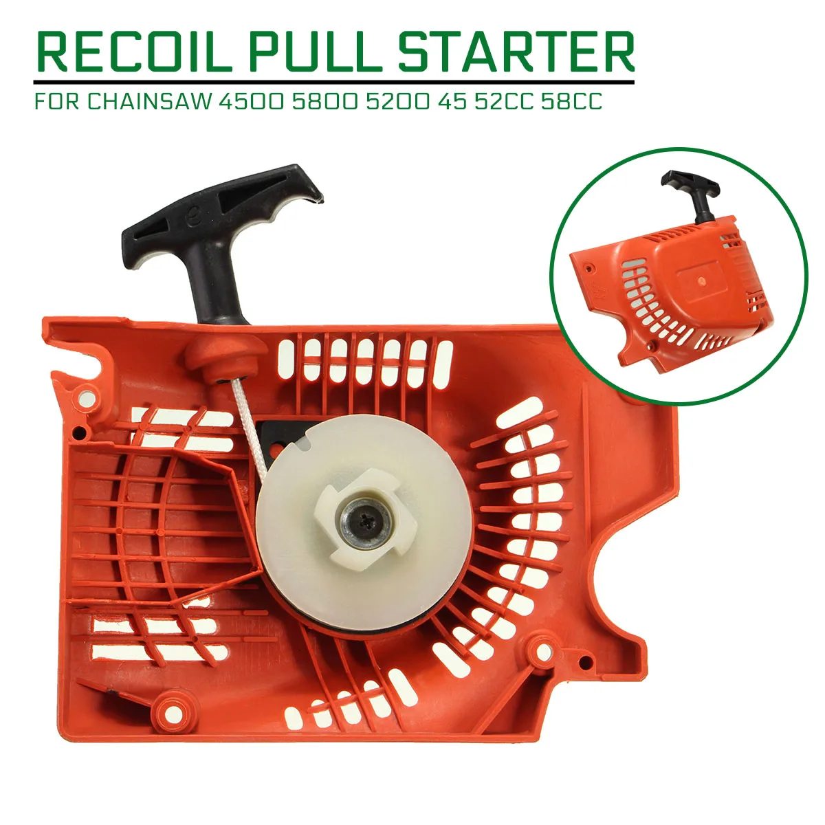 Chainsaw Parts Kit Recoil Pull Starter For Chinese Chainsaw 4500 5800 5200 45 52cc 58cc Red Raptor