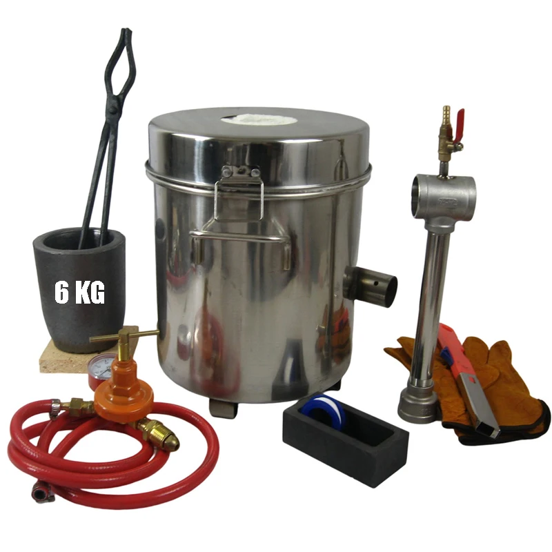 5 Kg Gold Silver Copper Refiner's Kit Propane Furnace Forge and