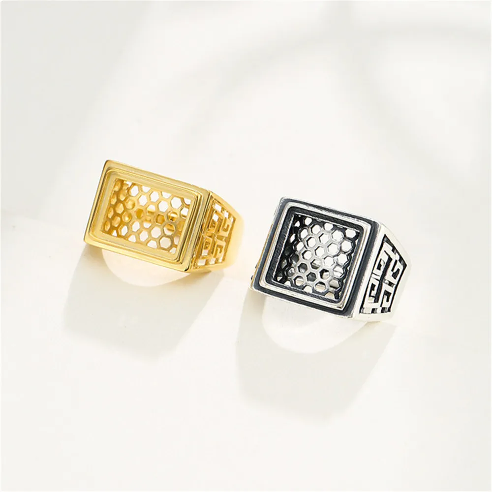 

Ring Setting for 8x10mm/10x14mm/15x20mm/8x8mm/10x10mm/15x15mm Rectangle or Square Cabochons 925 Silver Adjustable Ring RB017S