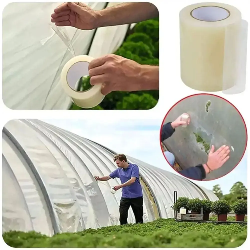 New UV Resistant Film Repair Tape Strong Adhesion Transparent Plastic Sheeting Tape Seaming Greenhouse Repair Patch