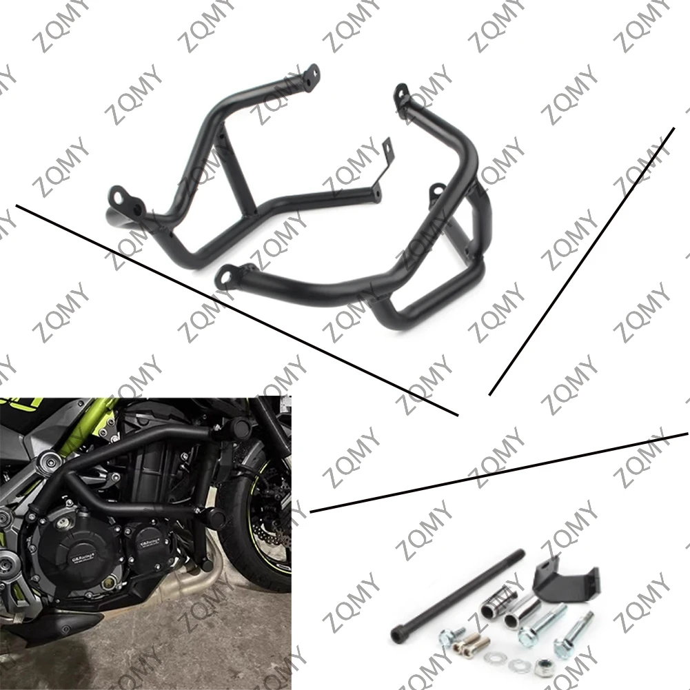 

Z900 2019 Motorcycle Engine Crash Bar Guard Protector Bumper For Kawasaki Z 900 2017 2018 19 Left Right Black Steel Frame 2pcs