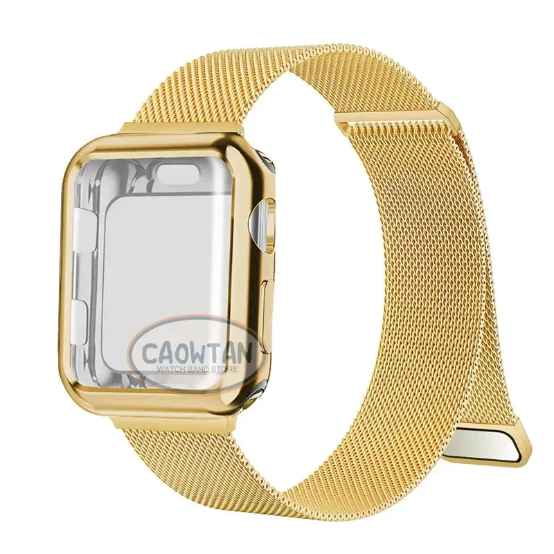 Elegant Milanese Apple Watch Band with TPU Screen Protector