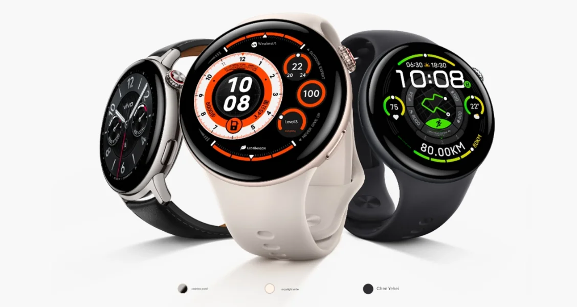 vivo WATCH5 Bluetooth version 1.43 AMOLED 466X466 Smart Watch 32MB RAM 4GB ROM Inches 505mAh Bluetooth5.4 NFC 5ATM blue OS 2.0