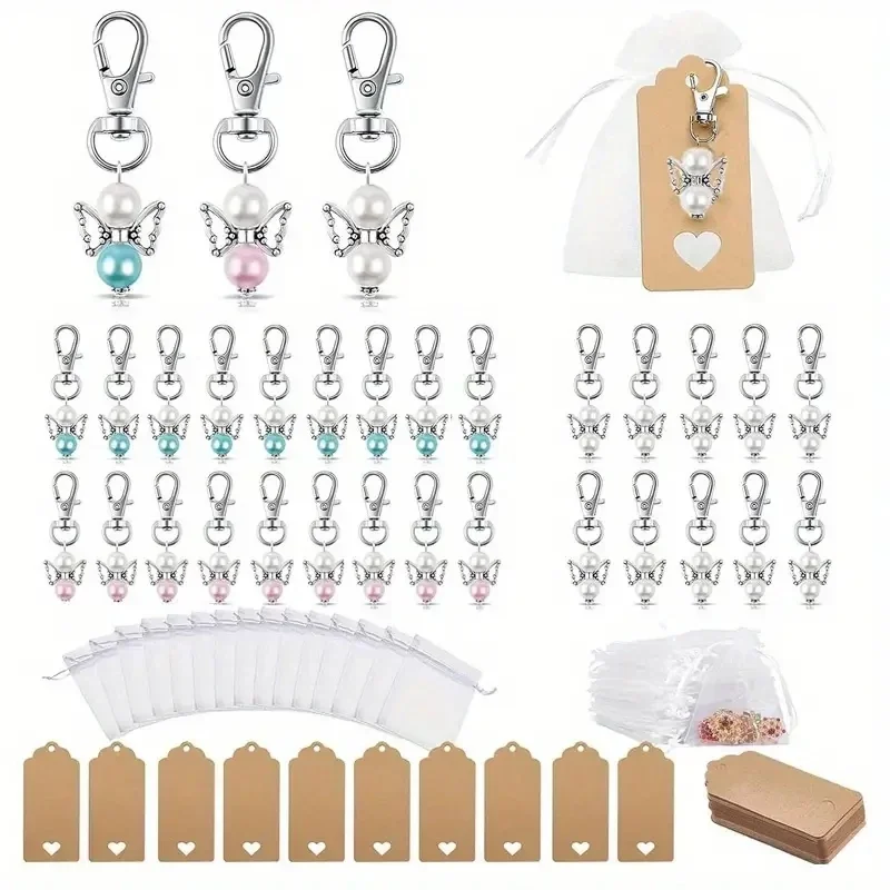 Christening Guardian Angel Keychain Colorful Baby Baptism Souvenir Wedding Decorations