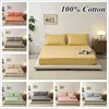 Bonenjoy 1pc Fitted Sheet Pure Cotton Bed Cover Elastic Bedsheet High Quality Mattress Protector drap de lit (No Pillowcase) 1