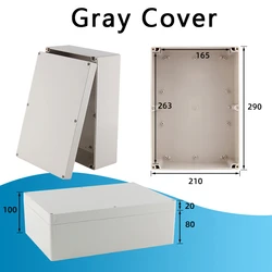 Waterproof IP67 Outdoor Electronic Housing Enclosure in Durable ABS Plastic - Grey Cover (F36 290x210x100mm)