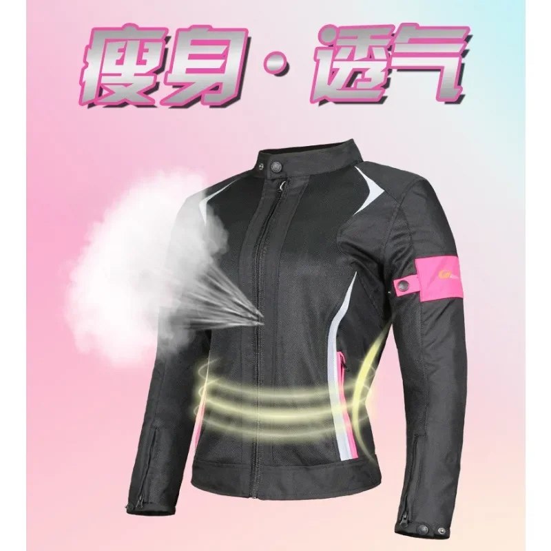 Woman Jacket Motorcycle Motorbike Riding Armor Protective Coat Summer Waterproof Lady Girl Clothing Anti-collision Suit JK-52 motorcycle jacket,motorcycle armor,motorcycle clothing