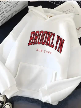 American-style Letter Printed Women Hoodies Sweatshirt Soft Casual Vintage Female Hoodies Winter Warm Tops Sweatshirt