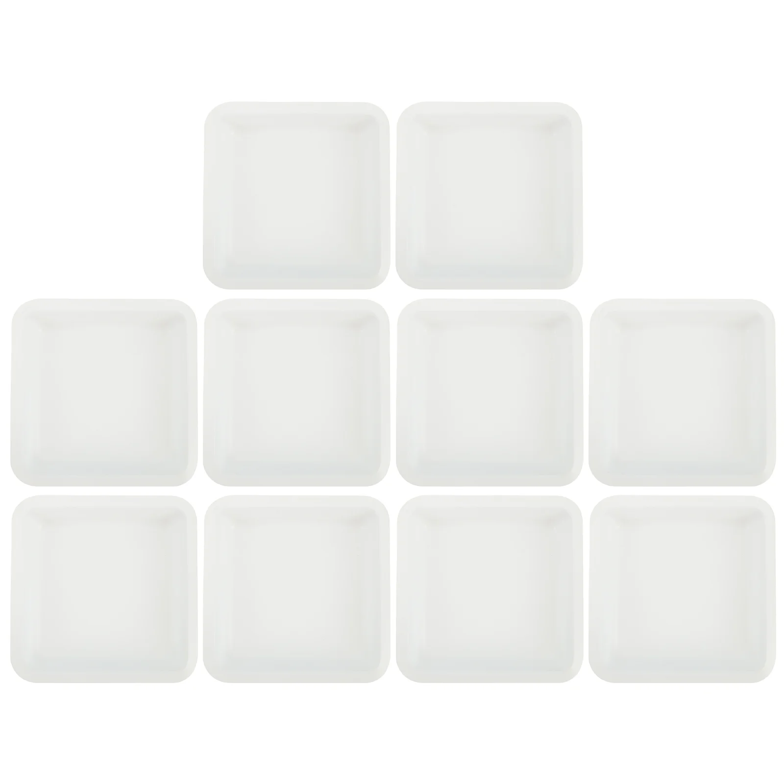 

10 Pcs Weighing Boat Trays Anti-Static Plates Boats Diamond Plastic Square Labs Dishes