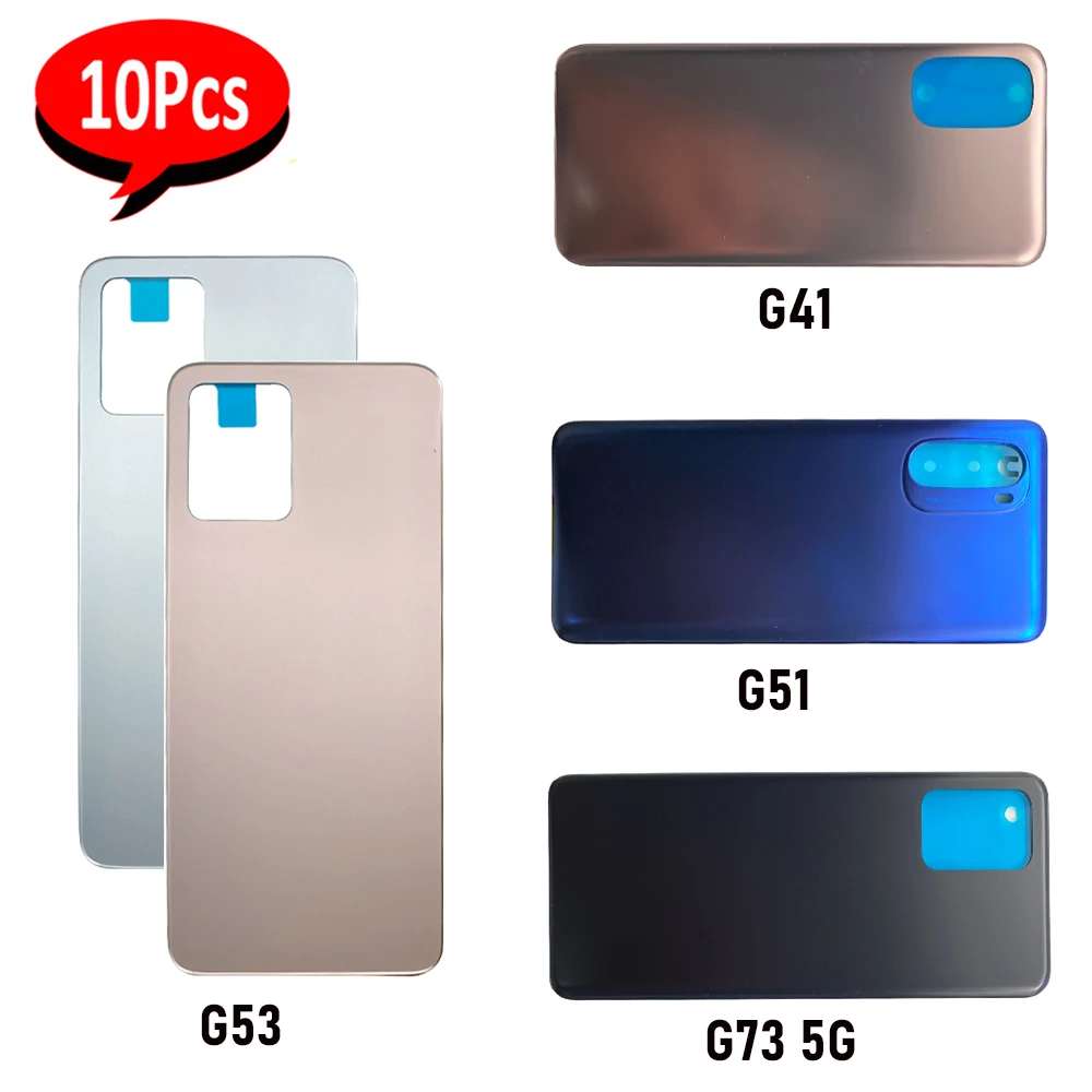 

10Pcs，New Battery Back Cover Rear Door Housing Cover Replacement For Motorola Moto G41 G51 G53 G73 5G G62 Phone Case With Logo